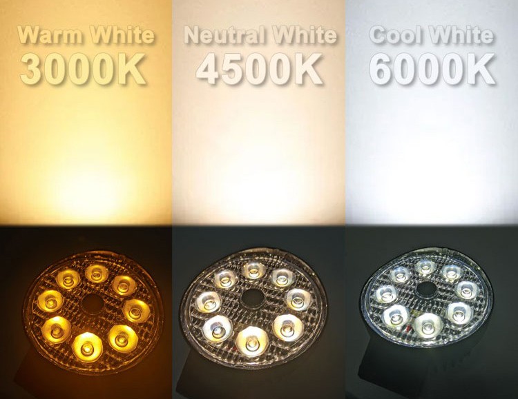 Mode de luminosité de la lampe LED multi-lumière (lumière chaude, lumière neutre, lumière froide)