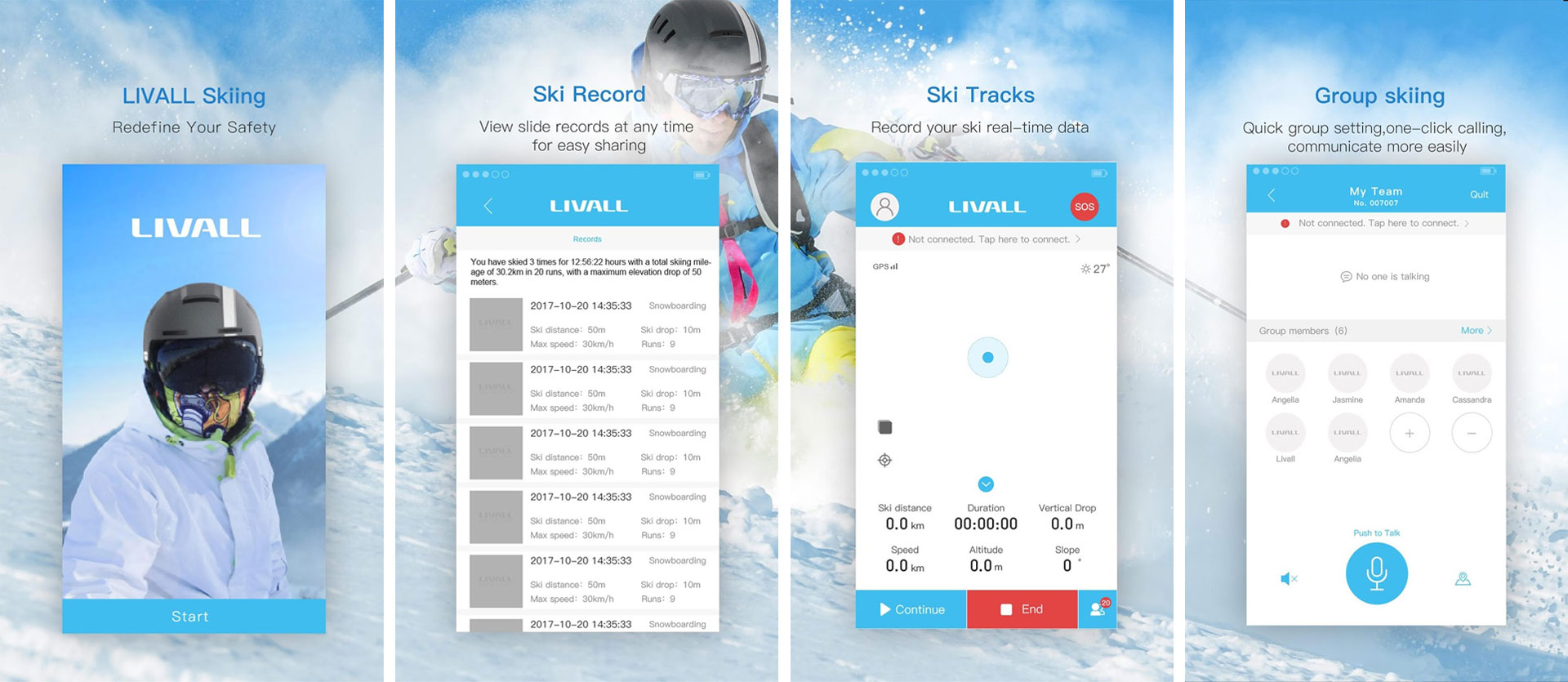 application de ski livall
