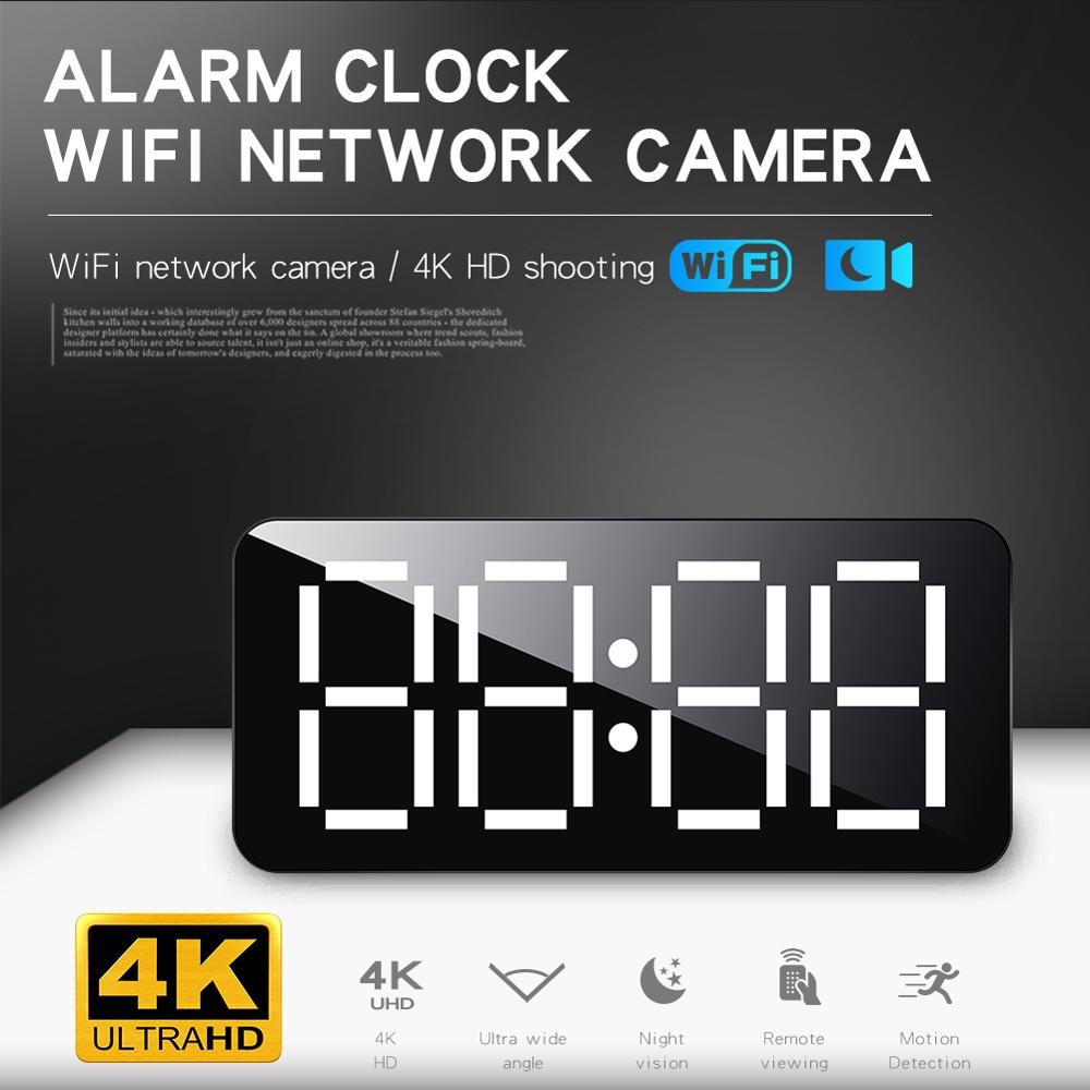 caméra 4K cachée dans l'horloge