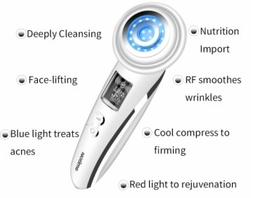 dispositif de rajeunissement de la peau basé sur la lumière RF et LED