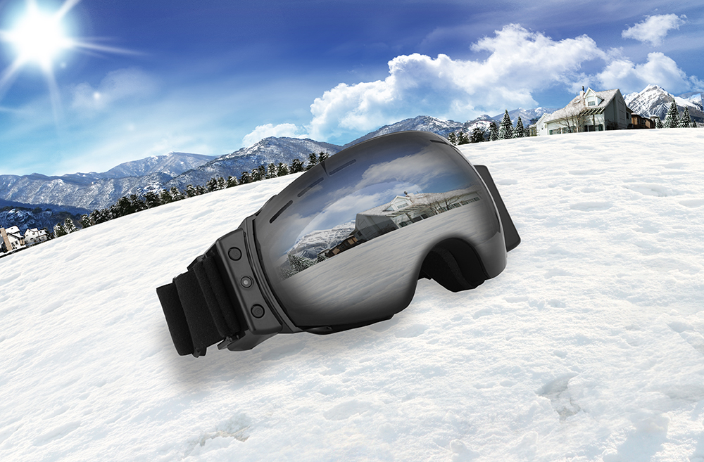 lunettes de ski avec caméra et bluetooth