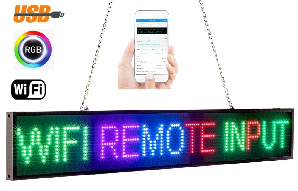Panneau de Défilement Mobile avec Télécommande, Affichage LED sur
