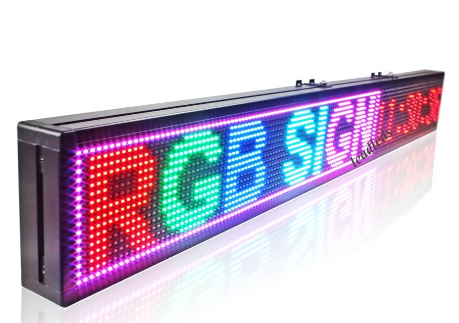 Écran panneau LED 7 couleurs programmables - 100 cm x 15 cm