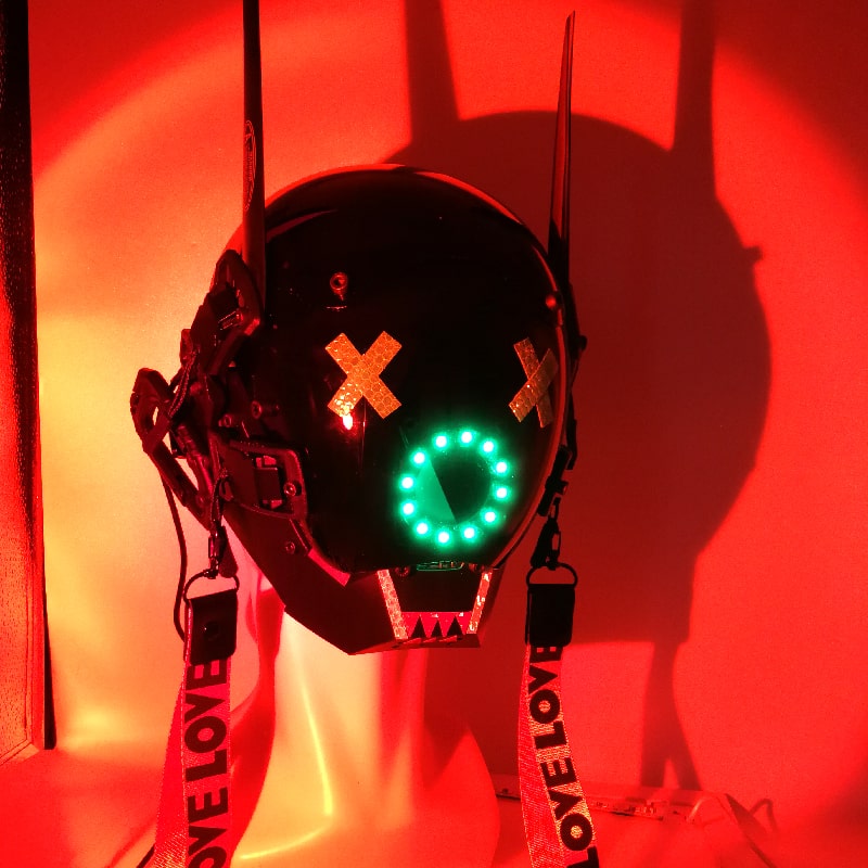 Casque masque lumineux Cyberpunk LED