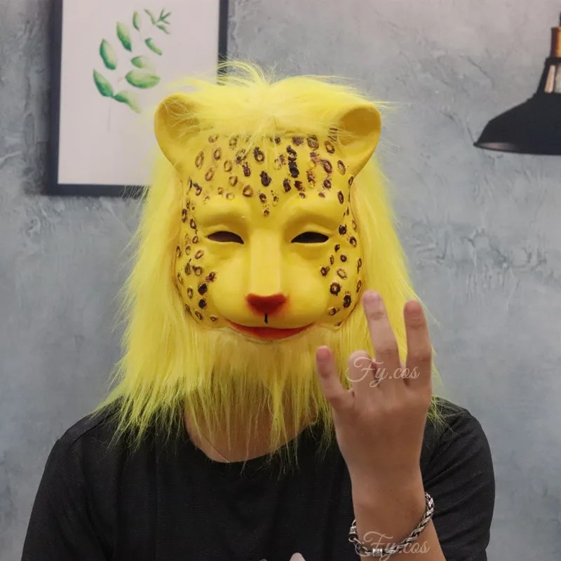 Masques en latex léopard pour le carnaval d'Halloween
